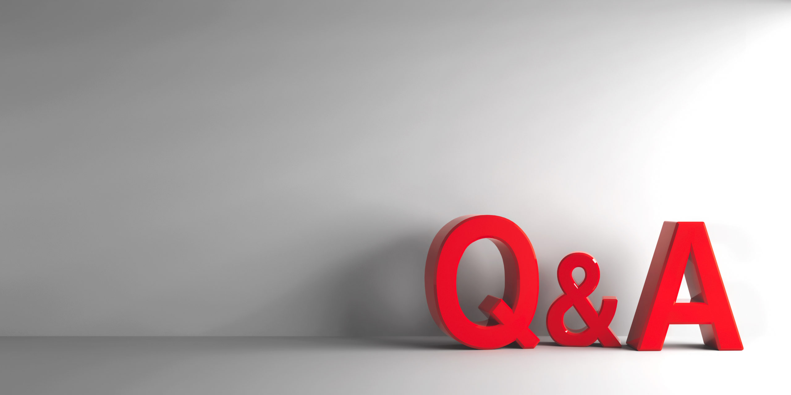 Q&A 3d letters painted in red